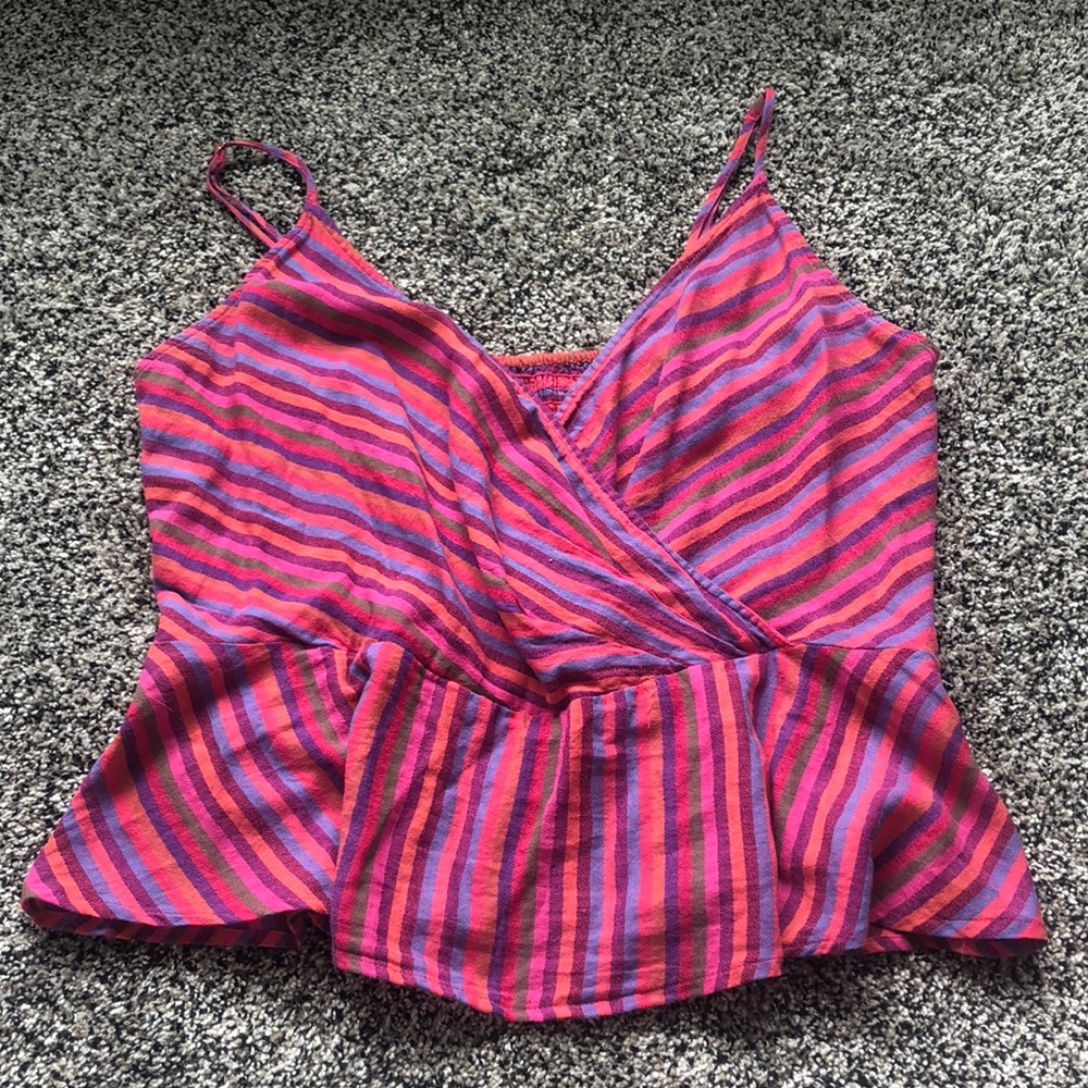 colorful striped top